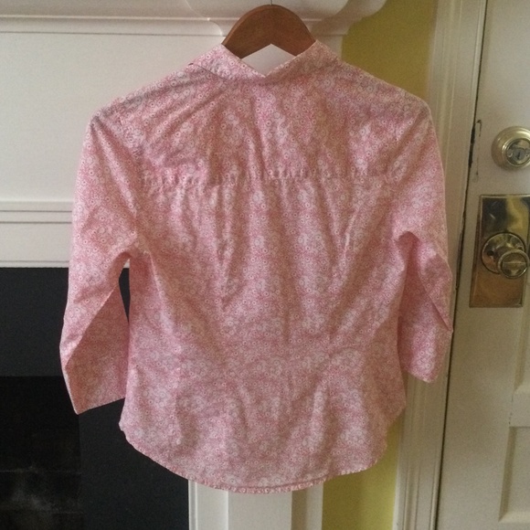 Vintage GAP Floral Button Down Shirt Pink White Y2K - Sz Small - Picture 2 of 8